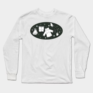 Winter weather snow lover cartoon illustration Long Sleeve T-Shirt